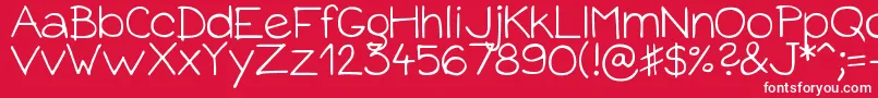 DjbBabyBump Font – White Fonts on Red Background