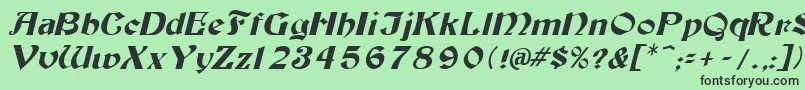 TutburI Font – Black Fonts on Green Background