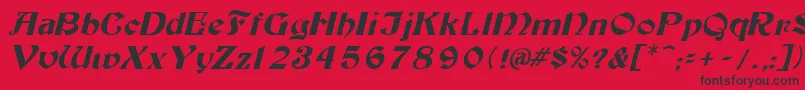 TutburI Font – Black Fonts on Red Background