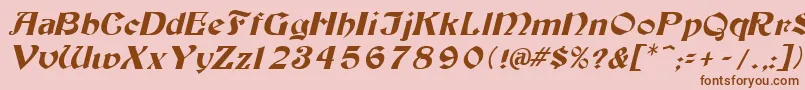 TutburI Font – Brown Fonts on Pink Background