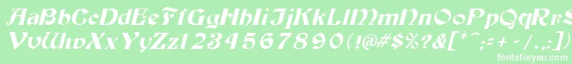 TutburI Font – White Fonts on Green Background