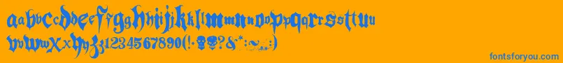 Lisätietoja Hacjiuza-fontista Hacjiuza-fontti – siniset fontit oranssilla taustalla