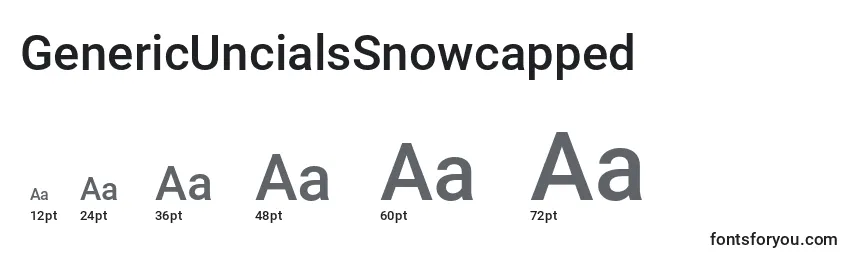 GenericUncialsSnowcapped Font Sizes