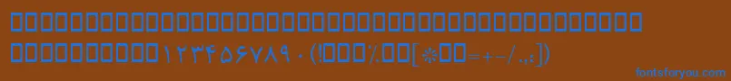 BRoya Font – Blue Fonts on Brown Background