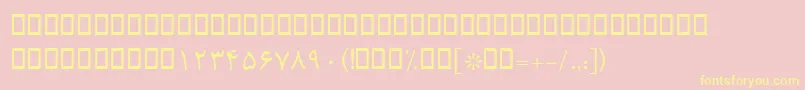 BRoya Font – Yellow Fonts on Pink Background