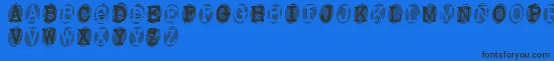 Powderfinger Font – Black Fonts on Blue Background