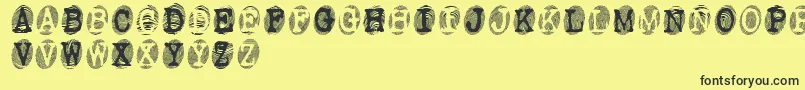 Powderfinger Font – Black Fonts on Yellow Background