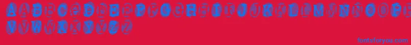 Powderfinger-fontti – siniset fontit punaisella taustalla