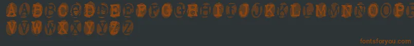 Saiba mais sobre a fonte Powderfinger Fonte Powderfinger – fontes marrons em um fundo preto