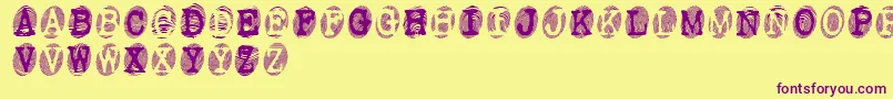 Powderfinger Font – Purple Fonts on Yellow Background