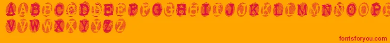 Powderfinger Font – Red Fonts on Orange Background