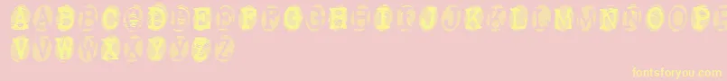 Powderfinger Font – Yellow Fonts on Pink Background