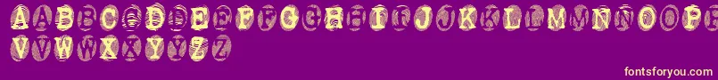 Powderfinger Font – Yellow Fonts on Purple Background