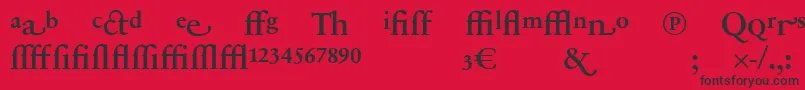 SabonnextLtDemiAlternate Font – Black Fonts on Red Background