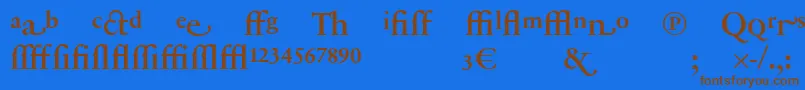 Police SabonnextLtDemiAlternate – polices brunes sur fond bleu