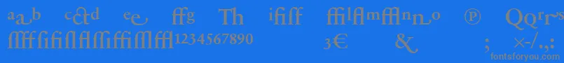 Police SabonnextLtDemiAlternate – polices grises sur fond bleu