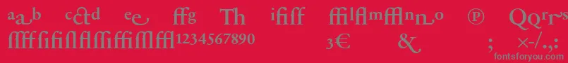 SabonnextLtDemiAlternate Font – Gray Fonts on Red Background