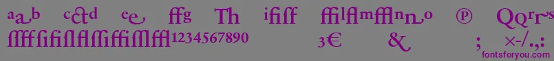 Police SabonnextLtDemiAlternate – polices violettes sur fond gris