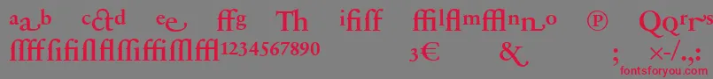 SabonnextLtDemiAlternate Font – Red Fonts on Gray Background