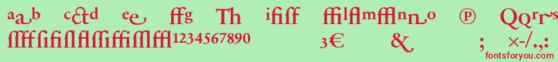 SabonnextLtDemiAlternate Font – Red Fonts on Green Background