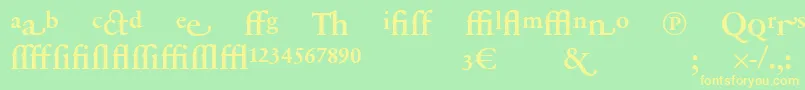 More about SabonnextLtDemiAlternate Font SabonnextLtDemiAlternate Font – Yellow Fonts on Green Background