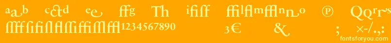 fuente SabonnextLtDemiAlternate – Fuentes Amarillas Sobre Fondo Naranja