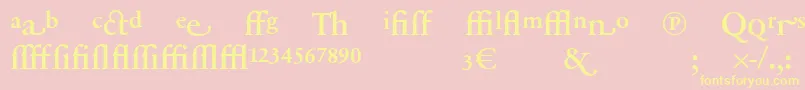 SabonnextLtDemiAlternate Font – Yellow Fonts on Pink Background