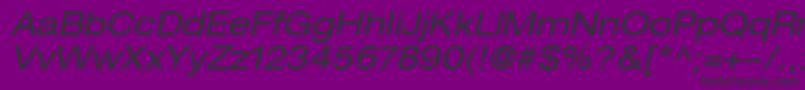 フォントHelveticaLt53ExtendedOblique – 紫の背景に黒い文字