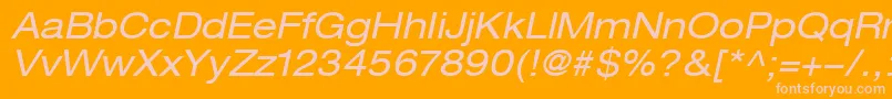 Más sobre la fuente HelveticaLt53ExtendedOblique fuente HelveticaLt53ExtendedOblique – Fuentes Rosadas Sobre Fondo Naranja
