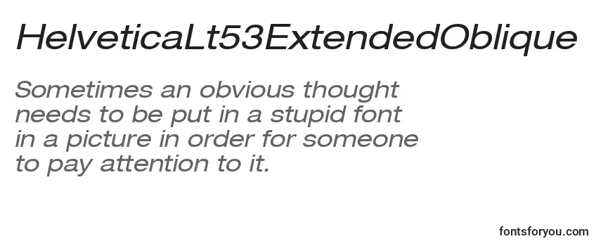 HelveticaLt53ExtendedOblique Font