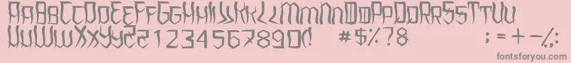 UnderhoodRegular Font – Gray Fonts on Pink Background