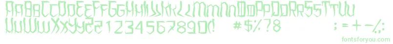 UnderhoodRegular-Schriftart – Grüne Schriften auf weißem Hintergrund