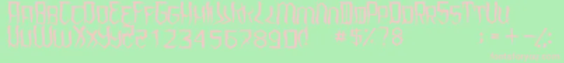 UnderhoodRegular Font – Pink Fonts on Green Background