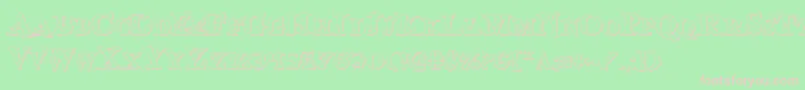 BloodCrowShadow Font – Pink Fonts on Green Background