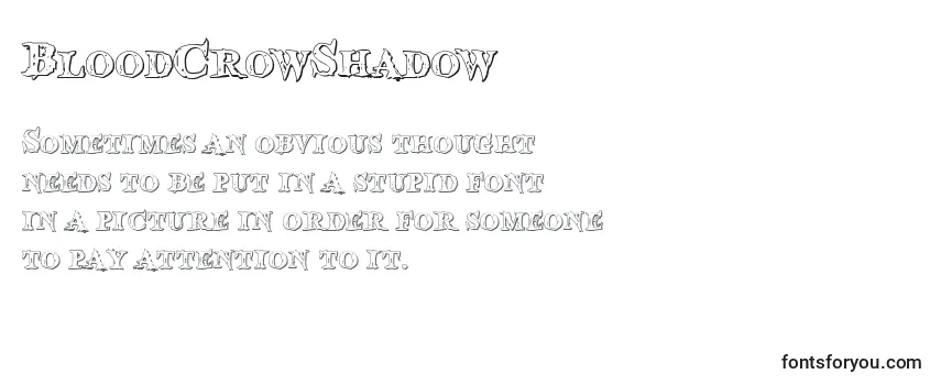 Przegląd czcionki BloodCrowShadow