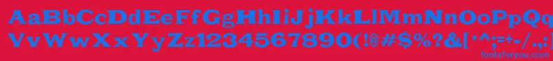 FatLegs Font – Blue Fonts on Red Background