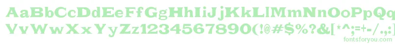 FatLegs Font – Green Fonts on White Background