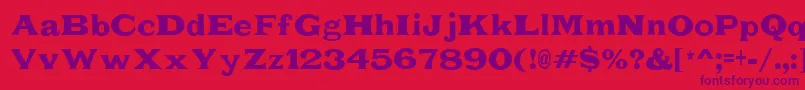 FatLegs Font – Purple Fonts on Red Background