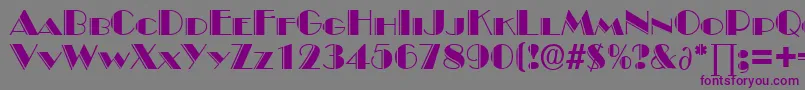 BroadwaydekoDb Font – Purple Fonts on Gray Background