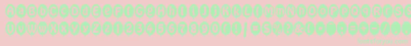 SpBallonDb Font – Green Fonts on Pink Background