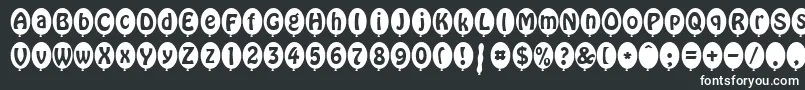 フォントSpBallonDb – 黒い背景に白い文字