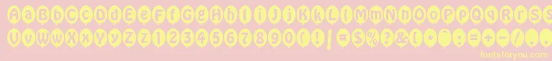 SpBallonDb Font – Yellow Fonts on Pink Background