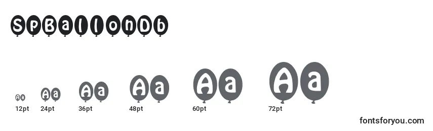 SpBallonDb Font Sizes
