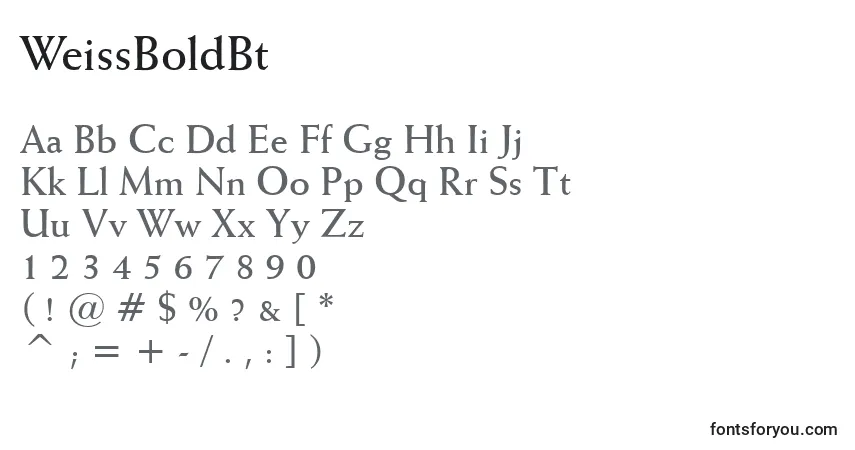 WeissBoldBtフォント–アルファベット、数字、特殊文字
