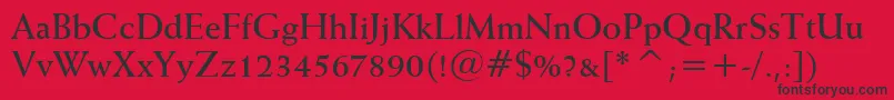WeissBoldBt Font – Black Fonts on Red Background