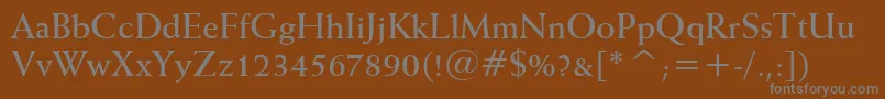 WeissBoldBtフォントについての詳細 フォントWeissBoldBt – 茶色の背景に灰色の文字