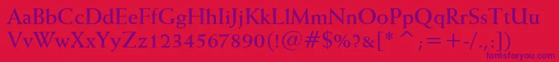 WeissBoldBt Font – Purple Fonts on Red Background