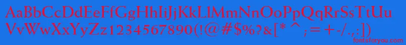 WeissBoldBt Font – Red Fonts on Blue Background