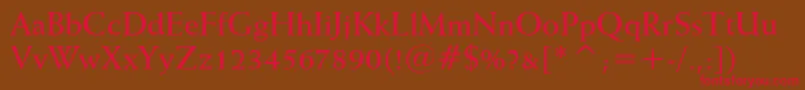 WeissBoldBt Font – Red Fonts on Brown Background