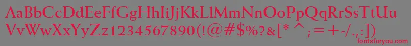 WeissBoldBt Font – Red Fonts on Gray Background